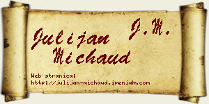 Julijan Michaud vizit kartica